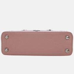 Pre Owned Louis Vuitton Pink Taurillon Mechanical Flowers Capucines BB