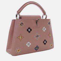 Pre Owned Louis Vuitton Pink Taurillon Mechanical Flowers Capucines BB