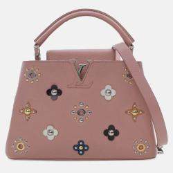 Pre Owned Louis Vuitton Pink Taurillon Mechanical Flowers Capucines BB