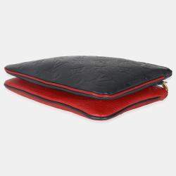 Pre Owned Louis Vuitton Marine Rouge Monogram Empreinte Double Zip Pochette