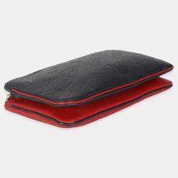 Pre Owned Louis Vuitton Marine Rouge Monogram Empreinte Double Zip Pochette