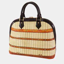 Pre Owned Louis Vuitton Beige Brown Transformed Canvas Time Trunk Alma PM