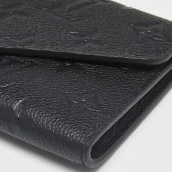 Pre Owned Louis Vuitton Black Monogram Empreinte Leather Josephine Wallet