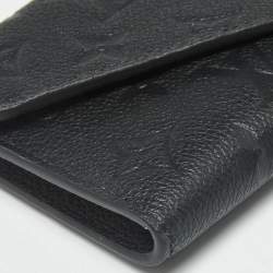 Pre Owned Louis Vuitton Black Monogram Empreinte Leather Josephine Wallet