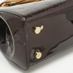 Pre Owned Louis Vuitton Amarante Monogram Vernis Brea MM Bag