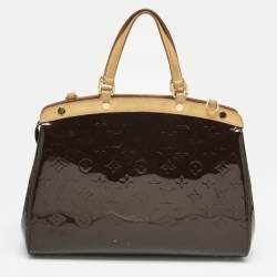 Pre Owned Louis Vuitton Amarante Monogram Vernis Brea MM Bag