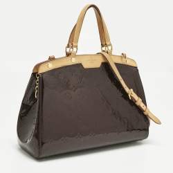 Pre Owned Louis Vuitton Amarante Monogram Vernis Brea MM Bag