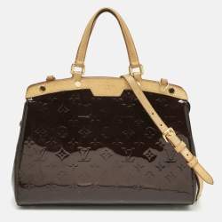 Pre Owned Louis Vuitton Amarante Monogram Vernis Brea MM Bag