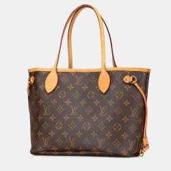 Pre Owned Louis Vuitton Brown Monogram Neverfull PM
