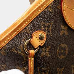 Pre Owned Louis Vuitton Brown Monogram Neverfull PM