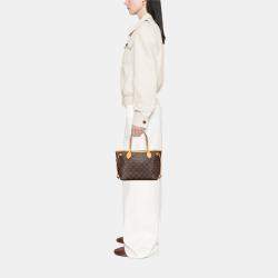 Pre Owned Louis Vuitton Brown Monogram Neverfull PM