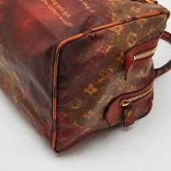 Pre Owned Louis Vuitton Ombre Monogram Canvas and Karung Leather Richard Prince Mancrazy Jokes Bag