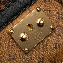 Pre Owned Louis Vuitton Brown Monogram Reverse Trunk Clutch