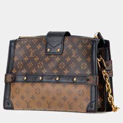Pre Owned Louis Vuitton Brown Monogram Reverse Trunk Clutch