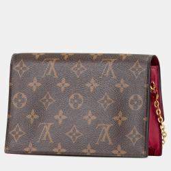 Pre Owned Louis Vuitton Brown Monogram Flore Wallet On Chain
