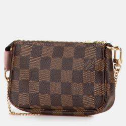 Pre Owned Louis Vuitton Brown Damier Ebene Vivienne Holiday Mini Pochette Accessoires