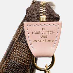 Pre Owned Louis Vuitton Brown Damier Ebene Vivienne Holiday Mini Pochette Accessoires