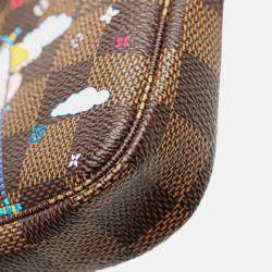 Pre Owned Louis Vuitton Brown Damier Ebene Vivienne Holiday Mini Pochette Accessoires