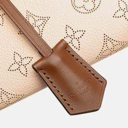 Pre Owned Louis Vuitton Beige Brown Monogram Mahina Hina PM