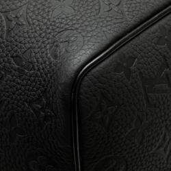 Pre Owned Louis Vuitton Keepall Bandouliere 50 Monogram Taurillon Black Leather Boston Bag