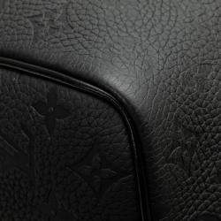 Pre Owned Louis Vuitton Keepall Bandouliere 50 Monogram Taurillon Black Leather Boston Bag