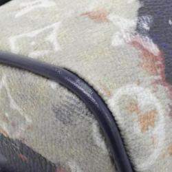 Pre Owned Louis Vuitton Keepall Bandouliere 25 Ancre, Blue Monogram Bleach Canvas Boston Bag