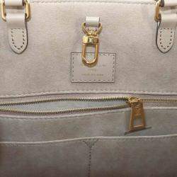 Pre Owned Louis Vuitton Onthego MM Tourterelle Creme Monogram Empreinte Leather Tote Bag