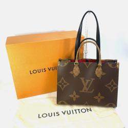 Pre Owned Louis Vuitton Onthego MM Giant Monogram Canvas Tote Bag