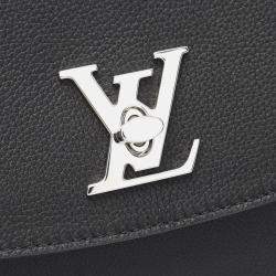Pre Owned Louis Vuitton Rock Me Ever MM Black Leather Top Handle Bag