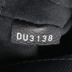 Pre Owned Louis Vuitton Rock Me Ever MM Black Leather Top Handle Bag