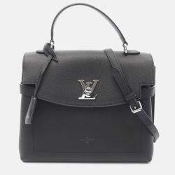 Pre Owned Louis Vuitton Rock Me Ever MM Black Leather Top Handle Bag