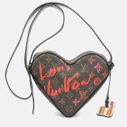 Pre Owned Louis Vuitton Monogram Sac Coeur Falling In Love Shoulder Bag Canvas Brown