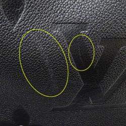 Pre Owned Louis Vuitton Onthego GM Black Monogram Empreinte Leather Tote Bag