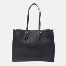 Pre Owned Louis Vuitton Onthego GM Black Monogram Empreinte Leather Tote Bag