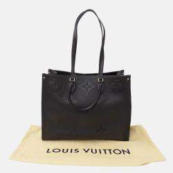 Pre Owned Louis Vuitton Onthego GM Black Monogram Empreinte Leather Tote Bag