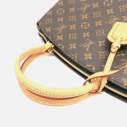 Pre Owned Louis Vuitton Grand Palais MM Brown Monogram Canvas Top Handle Bag