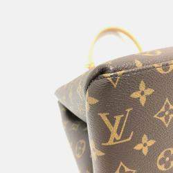 Pre Owned Louis Vuitton Grand Palais MM Brown Monogram Canvas Top Handle Bag
