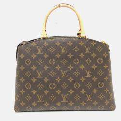 Pre Owned Louis Vuitton Grand Palais MM Brown Monogram Canvas Top Handle Bag