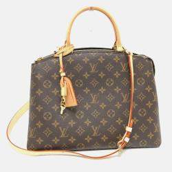 Pre Owned Louis Vuitton Grand Palais MM Brown Monogram Canvas Top Handle Bag