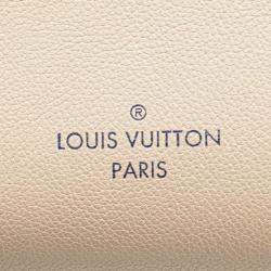 Pre Owned Louis Vuitton On My Side MM Galle, Gray Beige Monogram Leather Top Handle Bag