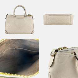 Pre Owned Louis Vuitton Trianon PM Creme Monogram Empreinte Leather Shoulder Bag