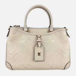 Pre Owned Louis Vuitton Trianon PM Creme Monogram Empreinte Leather Shoulder Bag