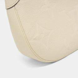 Pre Owned Louis Vuitton Bagatelle Cream Monogram Empreinte Leather Shoulder Bag