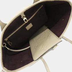 Pre Owned Louis Vuitton Neverfull MM Monogram Empreinte Leather Tote Bag