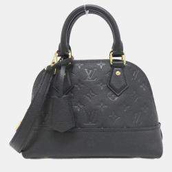 Pre Owned Louis Vuitton Neo Alma BB Black Monogram Empreinte Leather Handbag