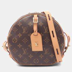 Pre Owned Louis Vuitton Boite Chapeau Souple MM Monogram Brown Coated Canvas Shoulder Bag
