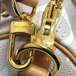 Pre Owned Louis Vuitton Speedy Bandouliere 25 Monogram Giant Gradient Blue Pink Coated Canvas Boston Bag