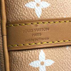 Pre Owned Louis Vuitton Speedy Bandouliere 25 Monogram Giant Gradient Blue Pink Coated Canvas Boston Bag