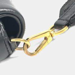 Pre Owned Louis Vuitton Monogram Bubblegram Black Leather Wallet-On-Strap