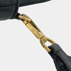 Pre Owned Louis Vuitton Monogram Bubblegram Black Leather Wallet-On-Strap